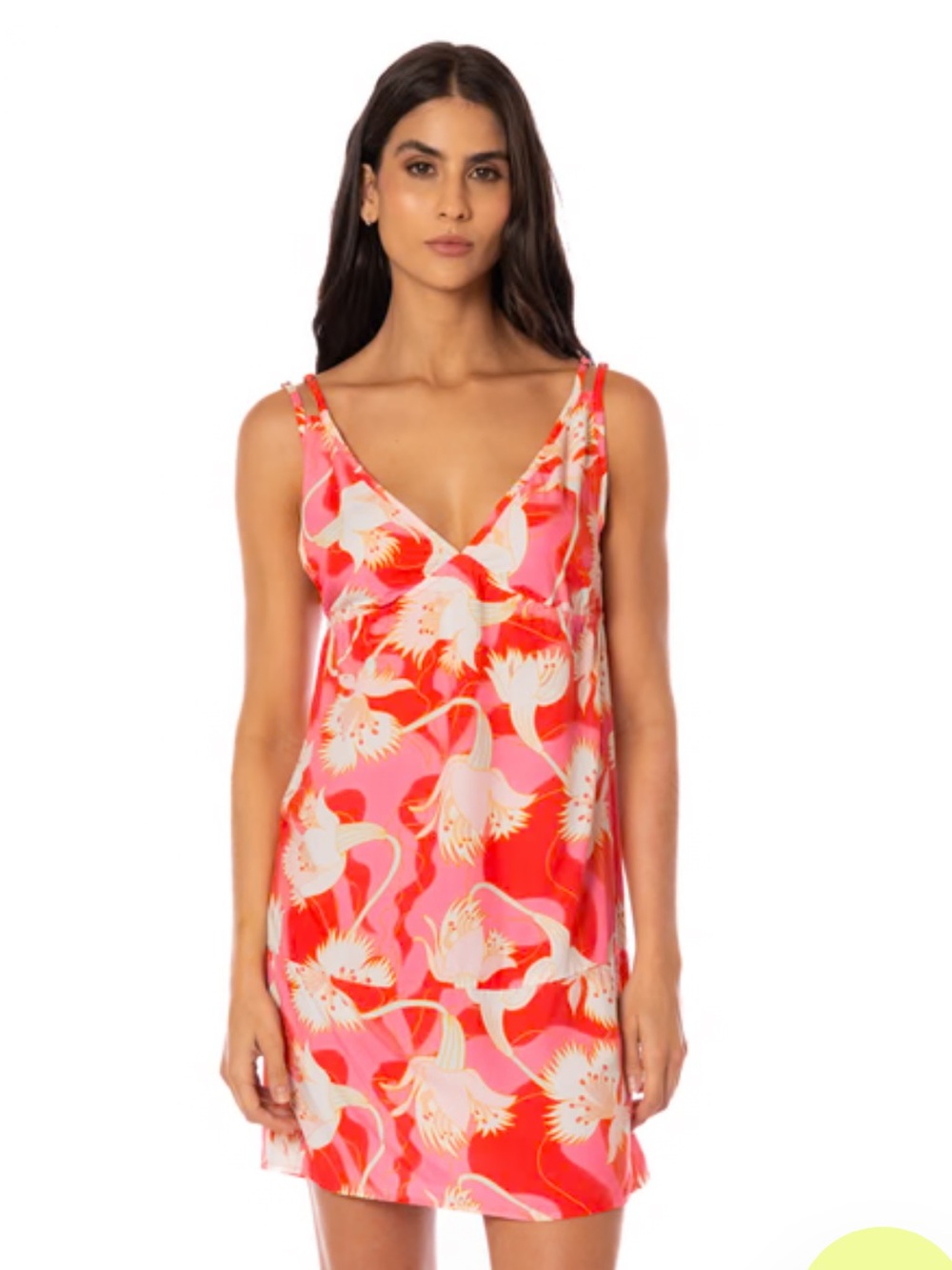Maaji Floral Rush Larisa A Short Dress Size XS Pink Floral new pink red white